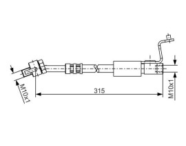 FREN HORTUMU SOL; ÖN. 315.00 MM