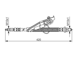 FREN HORTUMU SOL; ÖN. 420.00 MM