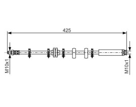 FREN HORTUMU SOL; ÖN. 425.00 MM