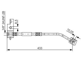 FREN HORTUMU SOL; ÖN. 433.00 MM