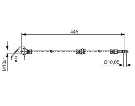 FREN HORTUMU SOL; ÖN. 445.00 MM