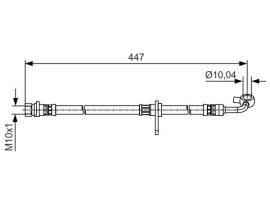 FREN HORTUMU SOL; ÖN. 447.00 MM