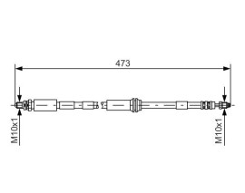 FREN HORTUMU SOL; ÖN. 473.00 MM