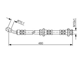 FREN HORTUMU SOL; ÖN. 480.00 MM