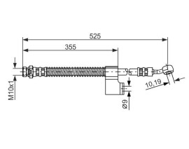 FREN HORTUMU SOL; ÖN. 525.00 MM