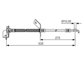 FREN HORTUMU SOL; ÖN. 535.00 MM