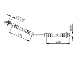 FREN HORTUMU SOL; ÖN. 537.40 MM