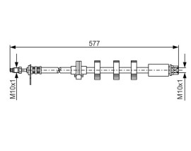 FREN HORTUMU SOL; ÖN. 577.00 MM