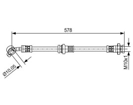FREN HORTUMU SOL; ÖN. 578.00 MM
