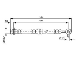 FREN HORTUMU; SOL; ÖN. 590.00 MM