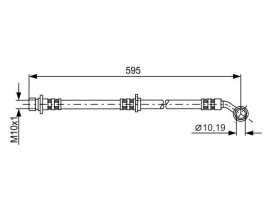 FREN HORTUMU SOL; ÖN. 595.00 MM