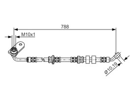 FREN HORTUMU SOL; ÖN. 755.00 MM