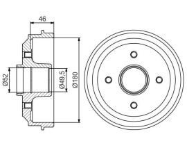 FREN KAMPANASI 180 / 46 MM