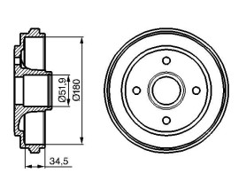 FREN KAMPANASI 180 / 63 MM