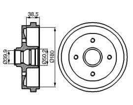 FREN KAMPANASI 180 / 74.5 MM