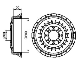 FREN KAMPANASI 200 / 67.5 MM