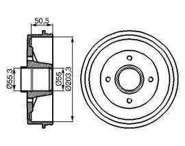 FREN KAMPANASI - 203.0 / 50.5 MM