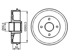 FREN KAMPANASI 203.3 / 85.5 MM