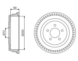 FREN KAMPANASI - 250 / 65 MM
