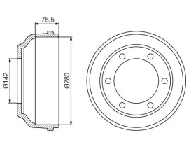 FREN KAMPANASI - 280 / 75.5 MM
