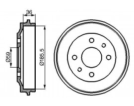 FREN KAMPANASI ARKA FIAT UNO 70