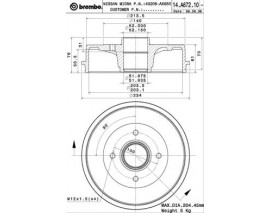 FREN KAMPANASI NISSAN MICRA C C III K12 08/05- -NISSAN MICRA III K12 03/02-06/10-NISSAN NOTE E1