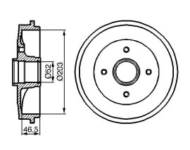 FREN KAMPANASI P106 II-P206-SAXO 1.4/1.6 96-04 203 / 71.5 MM