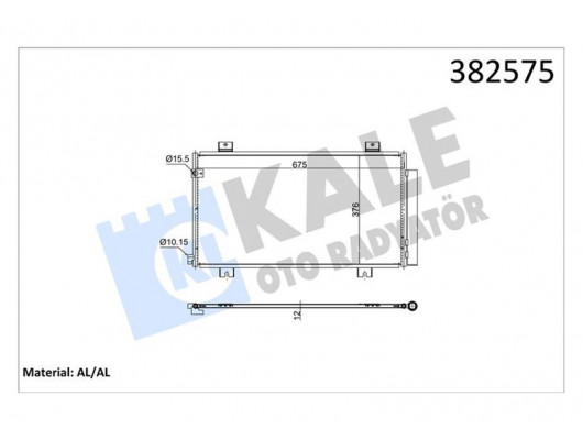 HONDA CIVIC X FC 1.6İ-DTEC 16 KURUTUCU İLE BRAZING AL/AL 675X376X12 KLİMA RADYATÖRÜ
