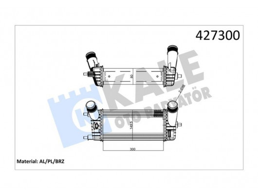 İNTERCOOLER AL/BRZ TRANSIT COURIER /FIESTA IV-B-MAX 1.0 ECOBOOST 2018- I AKIŞLI