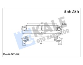 INTERCOOLER OPEL ANTARA 2.0CDTI 06 11-CHEVROLET CAPTIVA 2.0D 06 85MM AL/BRZ 572X97X85