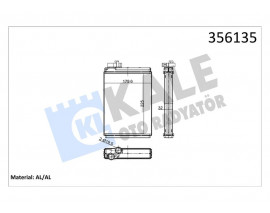 KALORİFER AUDI A4-A5-Q5 KALORİFER AL/BRZ 225X175.6X32