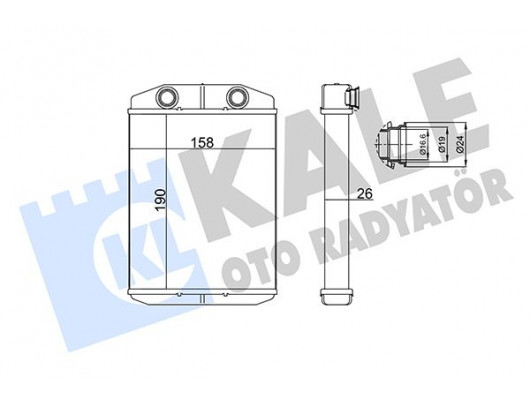 KALORİFER BRAZING FIAT PANDA-500-500 C-LANCIA YPSILON-ABARTH 500-595-695 KALORİFER