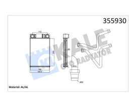 KALORİFER CHEVROLET AVEO-TRAX-OPEL MOKKA-MOKKA X KALORİFER AL/BRZ 205X149X26