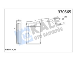KALORİFER FORD FIESTA 02 14-ECOSPORT 03 12 BRAZING AL-AL 195X142.5X52 KALORİFER RADYATÖRÜ