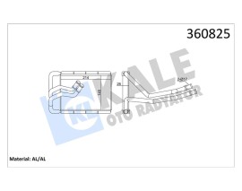 KALORİFER HYUNDAI TUCSON-KIA SPORTAGE II 2.0CRDI 06 BRAZING AL-AL 26MM KALORİFER RADYATÖRÜ