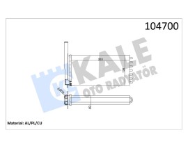 KALORİFER RADYATORU 2 SIRA AL CU ESCORT CL/CLX BAKIR BORULU