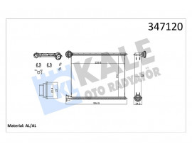 KALORİFER RADYATÖRÜ 308 1.4 16V-1.6 16V 07 C3 1.4VTI 09 KİLİMALI-KİLİMASIZ ARAÇLAR İÇİN