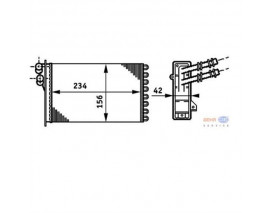 KALORİFER RADYATÖRÜ A3-TT-BORA-GOLF IV-OCTAVIA-TOLEDO II-LEON-1.61.9TDI-2.3 V5-2.8 V 6- 234x156x42
