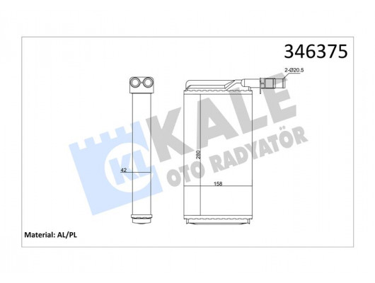 KALORİFER RADYATÖRÜ ALFA 164 87-98 CROMA 85-96 THEMA 87-94