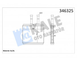 KALORİFER RADYATÖRÜ BRAZİNG DAEWOO KALOS 03 CHEVROLET AVEO 06 KALOS 05 151x192x26