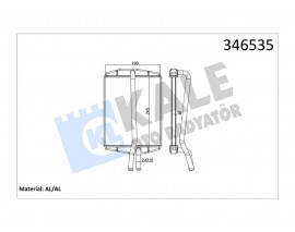KALORİFER RADYATÖRÜ BRAZİNG KA 96-08 FIESTA IV 95-02 PUMA 97-02 1.3-1.6 247x198x22