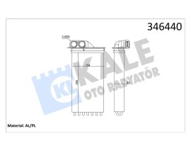 KALORİFER RADYATÖRÜ C2 03 C3 02/02 1007 10/05 1.4-1.6-1.6 16V-1.4HDI 250x140