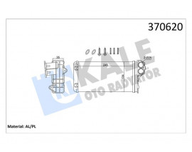 KALORİFER RADYATÖRÜ C3 02 P206 99 P307 00 XSARA 00 12 245X137X35 MEKANİK