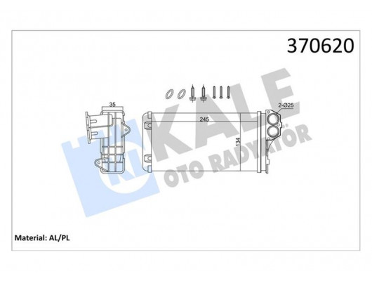 KALORİFER RADYATÖRÜ C3 02 P206 99 P307 00 XSARA 00 12 245X137X35 MEKANİK