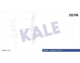 KALORİFER RADYATÖRÜ CLIO II 00 SYMBOL II 08 234x158 2 SIRA AL PL SİSTEM