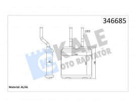 KALORİFER RADYATÖRÜ CORSA B 93-00 -TIGRA 94-98 -COMBO 182x155