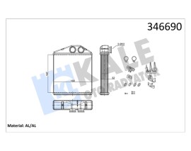 KALORİFER RADYATÖRÜ CORSA C-TIGRA TWINTOP 1.2-1.4-1.8-1.3CDTI-1.7CDTI 00