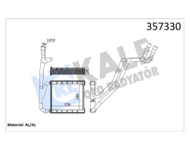 KALORİFER RADYATORU FORD FIESTA VII 17 HEATER CORE