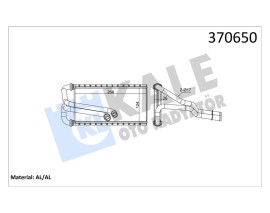 KALORİFER RADYATÖRÜ FORD FOCUS IV 20 BORULU BRAZING AL/AL 124X264X26