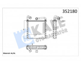 KALORİFER RADYATÖRÜ GOLF 7-PASSAT-TIGUAN-CRAFTER-OCTAVIA-SUPERB-ATECA-Q3 13 164X167X26